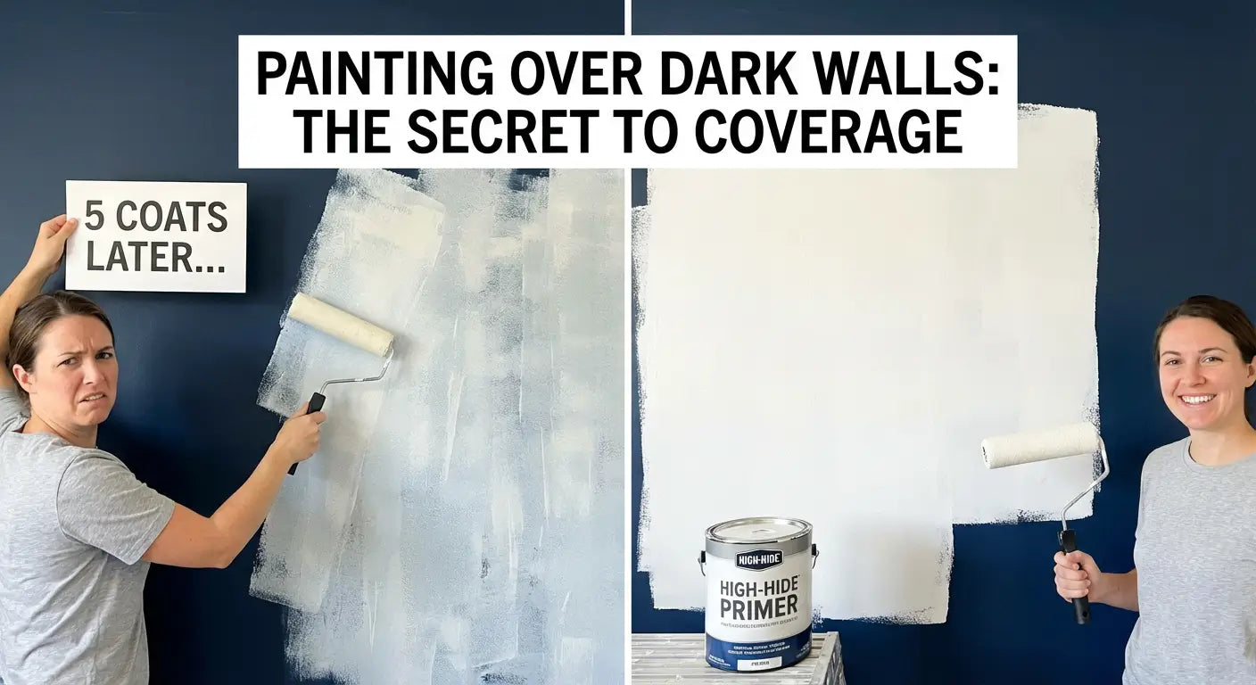 Painting Over Dark Walls: How to Cover Navy, Black or Red Without 5 Coats