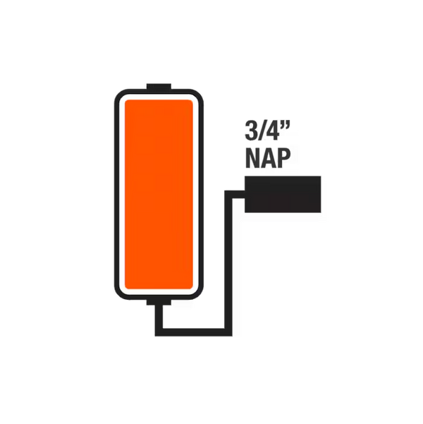 3/4" (19mm)Nap