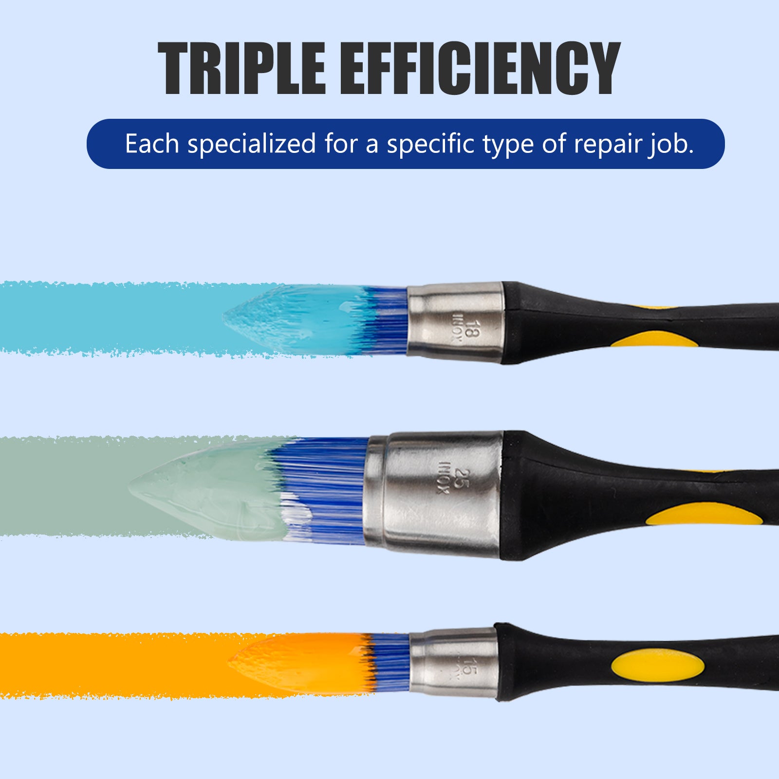 Mister Rui Paint Trim Brush Set-3 Pieces