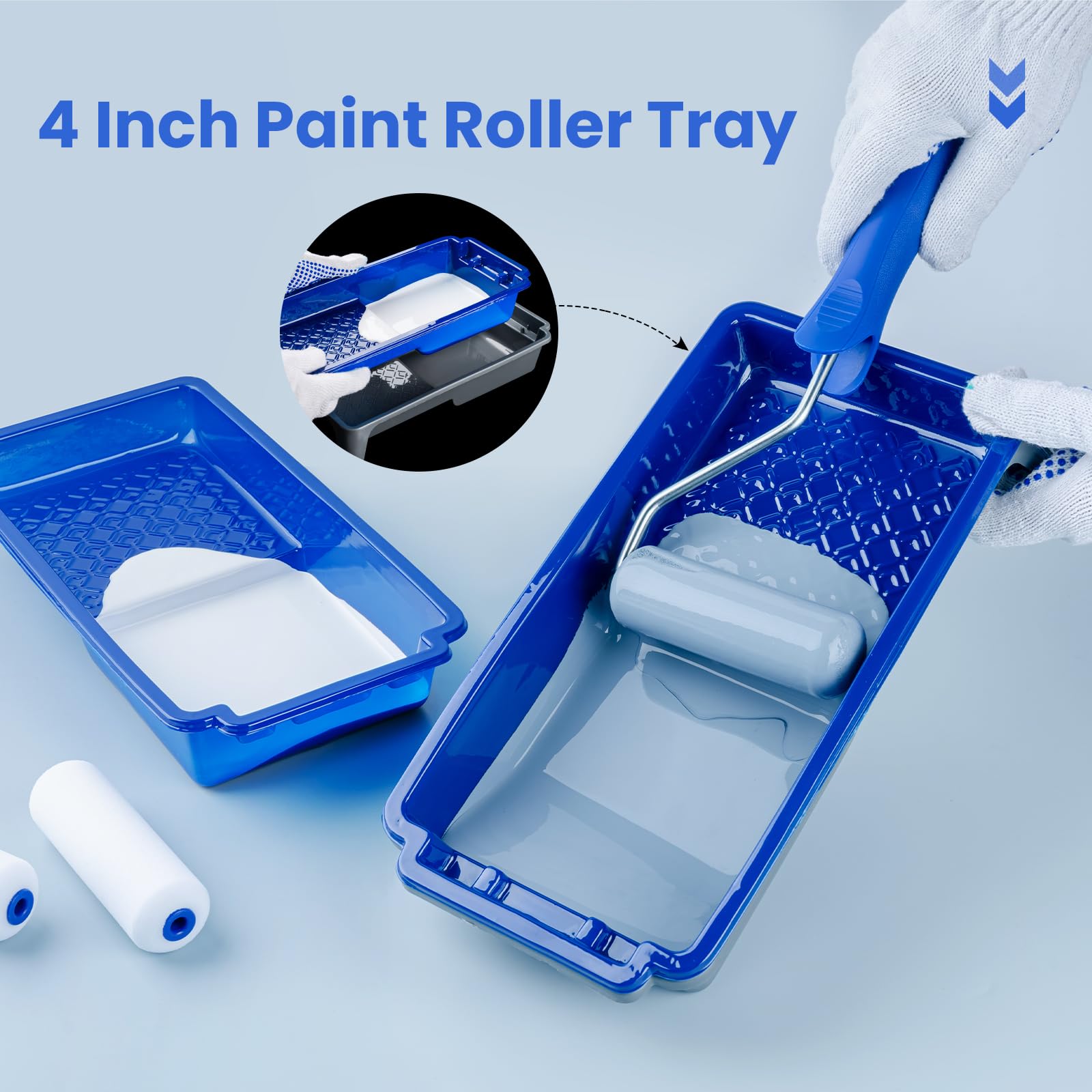Mister Rui® 11.8"L x 6.1"W Paint Tray Set suit for 4 Inch Roller