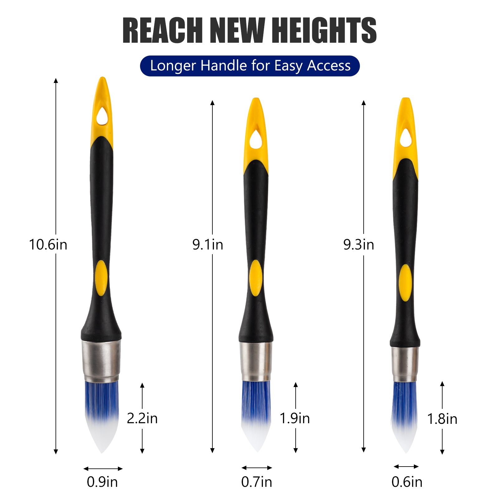 Mister Rui Paint Trim Brush Set-3 Pieces