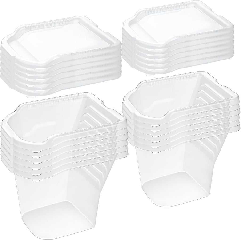 Mister Rui 24Pcs Paint Bucket Liners with Lids, 12 Liners & 12 Lids