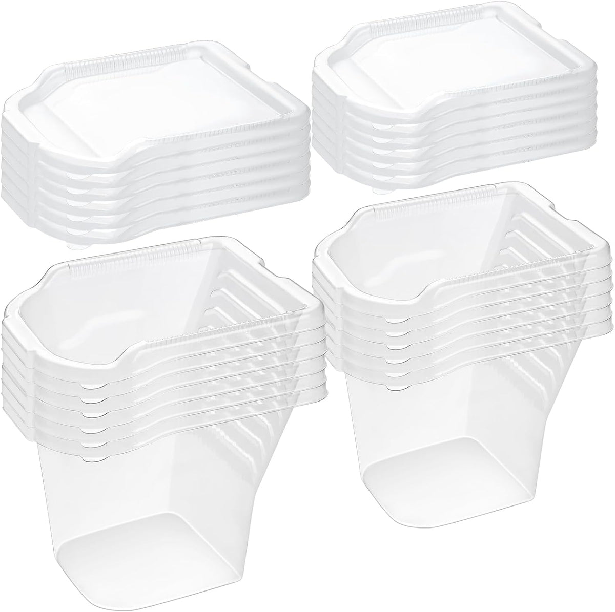 Mister Rui 24Pcs Paint Bucket Liners with Lids, 12 Liners & 12 Lids