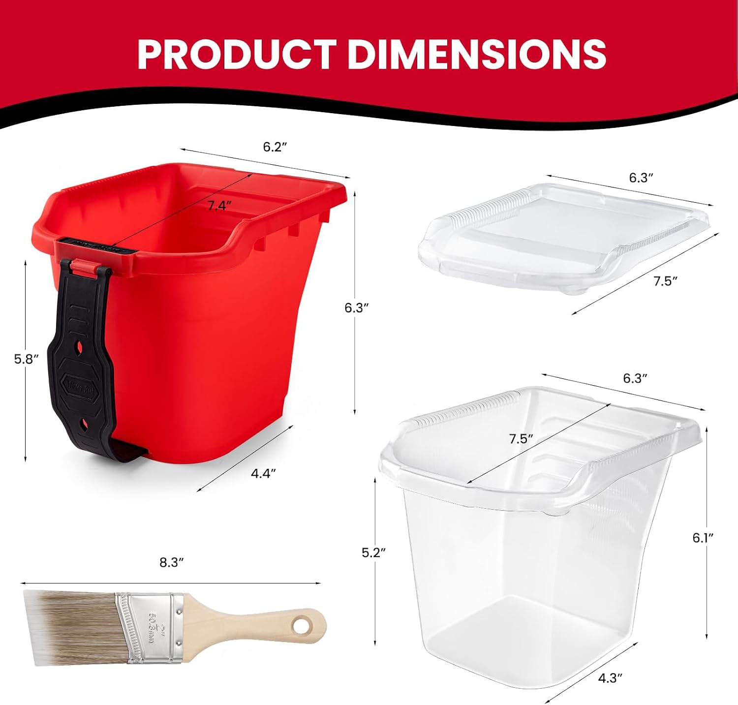 Mister Rui Paint Bucket Kit Magnetic Holder 27 Pcs