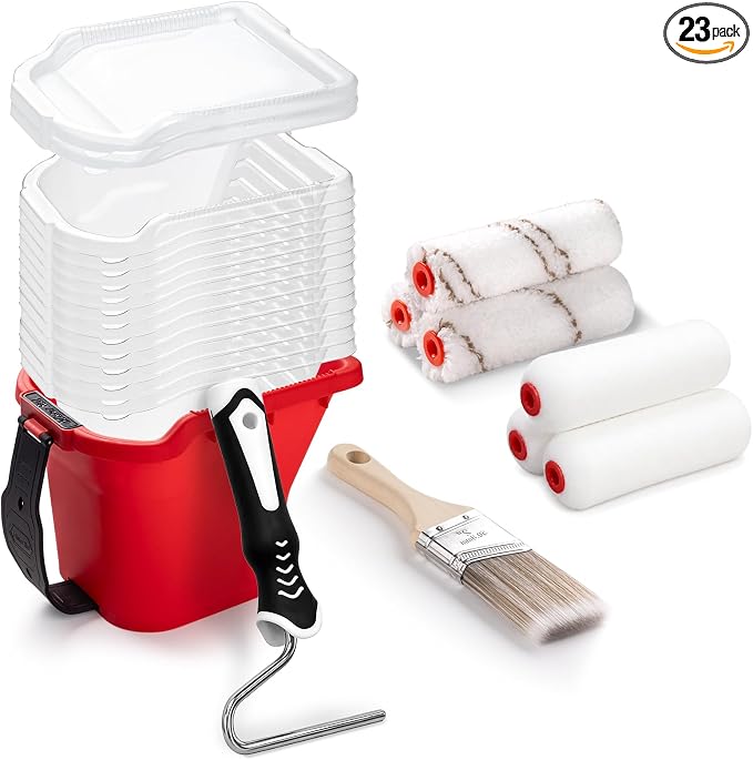 Mister Rui Magnetic Paint Bucket Set with 12 / 24 Disposable Liners
