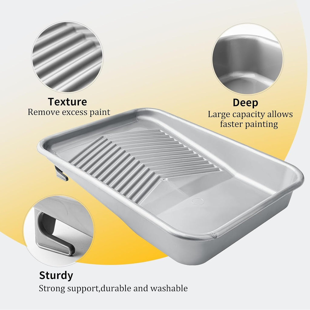 Mister Rui 9 Inch Paint Tray with Disposable Liners 11pcs