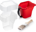 Mister Rui 16 PCS Paint Bucket Kit with 2’’ Paint Sash Brush Paint Pail Set