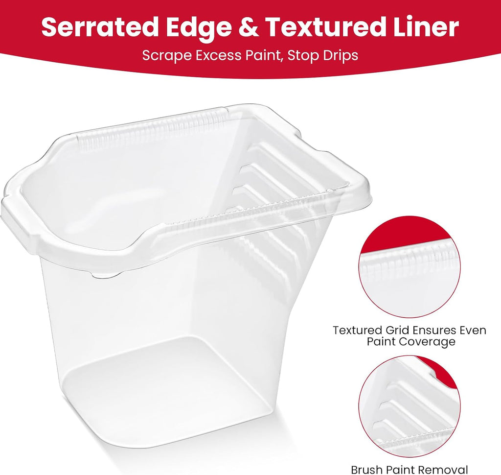 Mister Rui 24Pcs Paint Bucket Liners with Lids, 12 Liners & 12 Lids