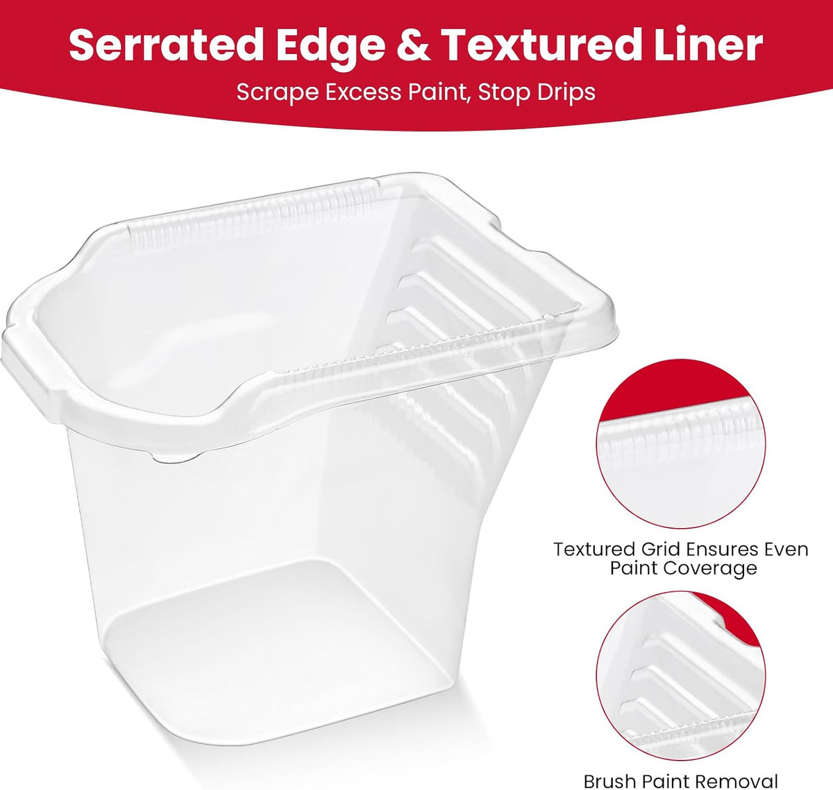 Mister Rui 24Pcs Paint Bucket Liners with Lids, 12 Liners & 12 Lids