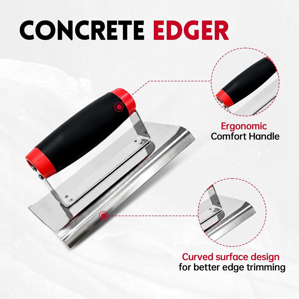 Mister Rui 3-Pack Stainless Steel Flat Finishing Trowel Concrete Tools Set