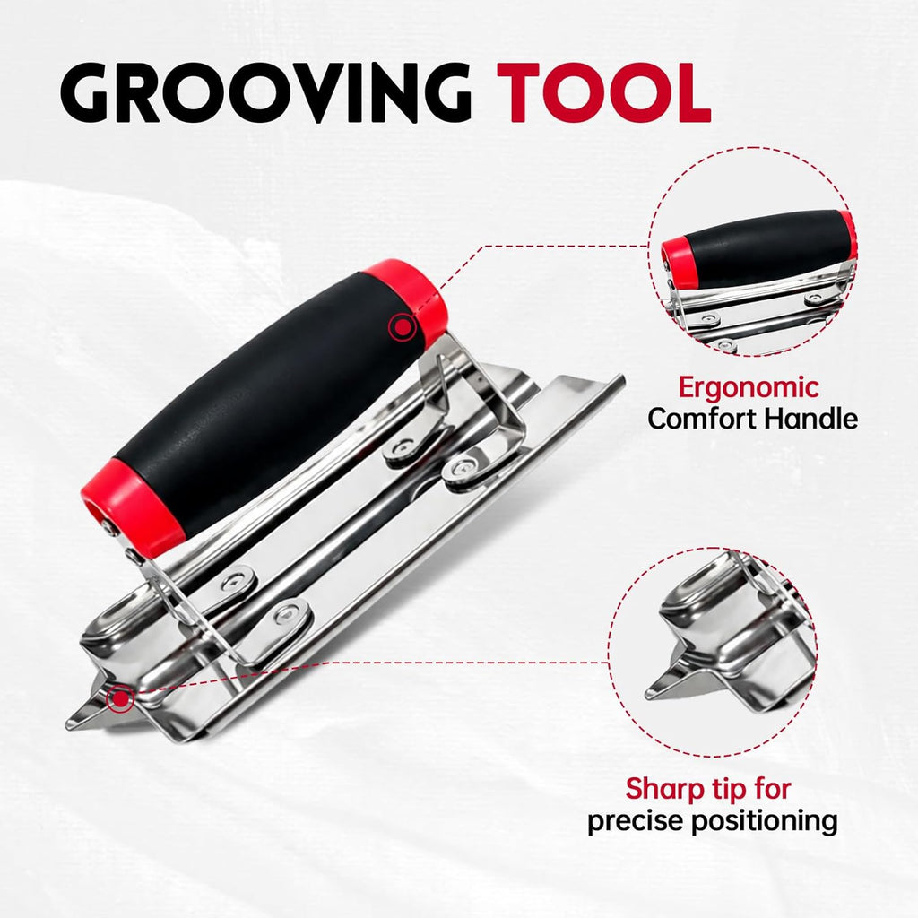 Mister Rui 3-Pack Stainless Steel Flat Finishing Trowel Concrete Tools Set