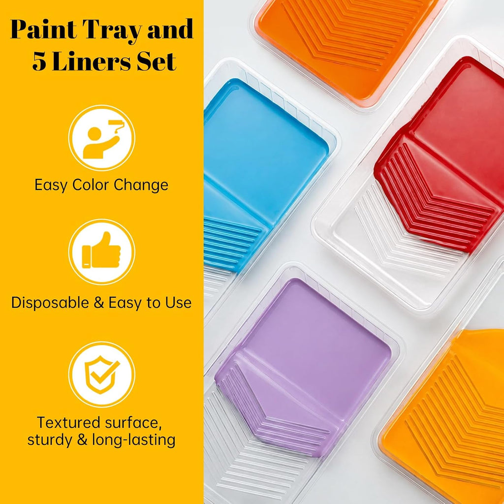 Mister Rui Paint Roller Kit with Extension Pole 20 PCS