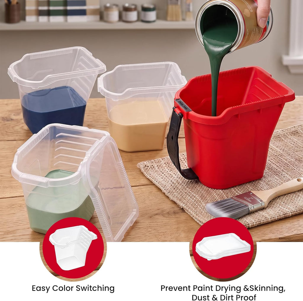 Mister Rui 14 PCS Paint Bucket Liners Kit with Lid Paint Pail Liners