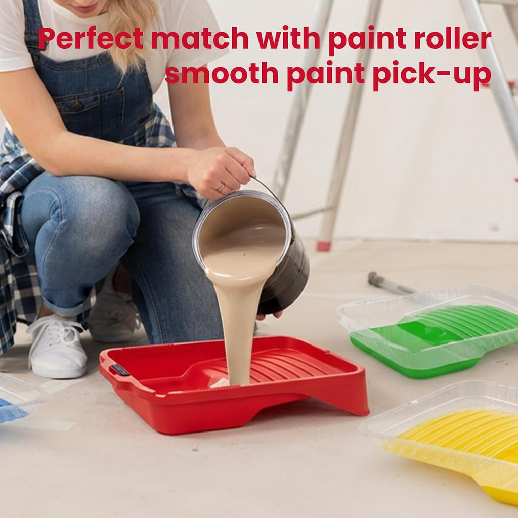 Mister Rui 18 Pack 9 Inch Paint Tray with 15 Liners & 2 Covers