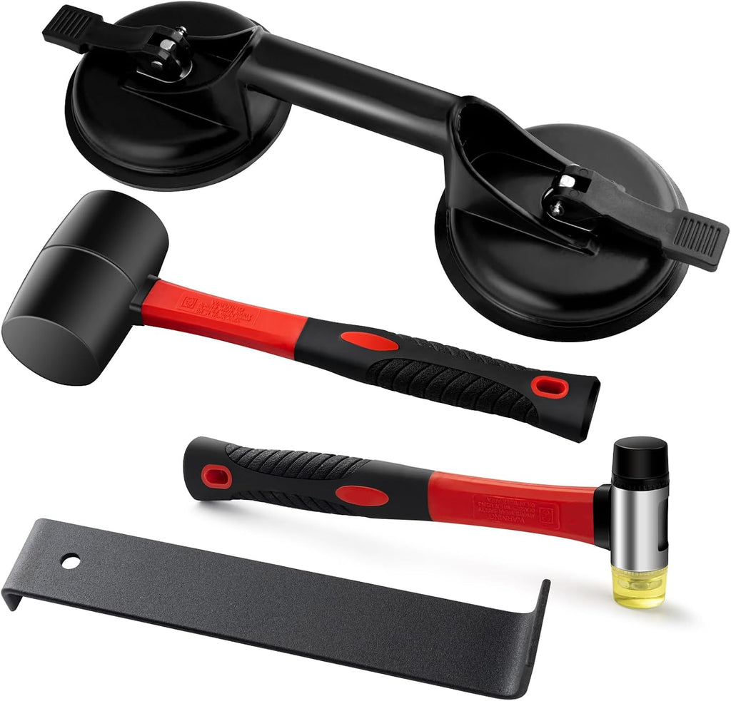Mister Rui Floor Gap Fixer Kit for Vinyl Floors, Suction Cup & 2 Mallets