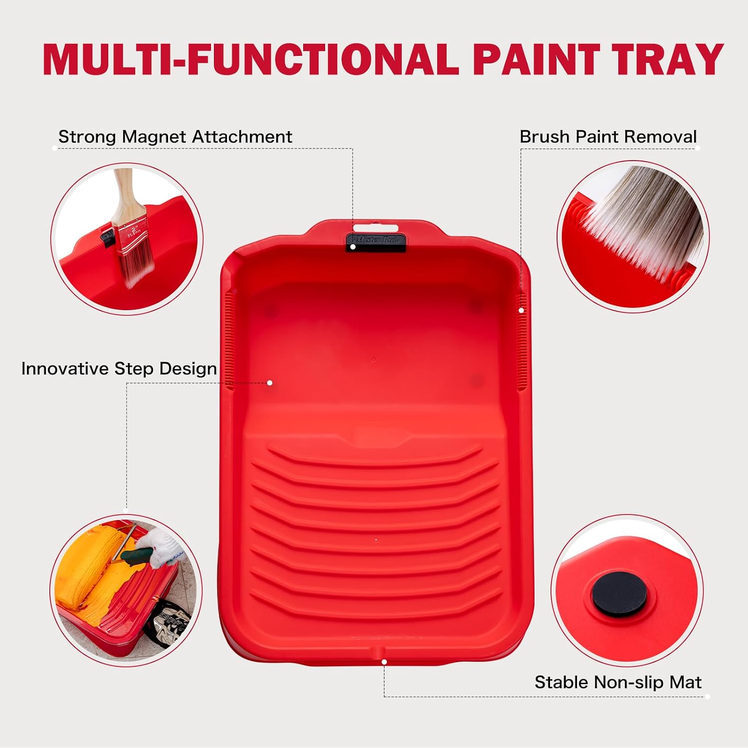 Mister Rui 18 Pack 9 Inch Paint Tray with 15 Liners & 2 Covers