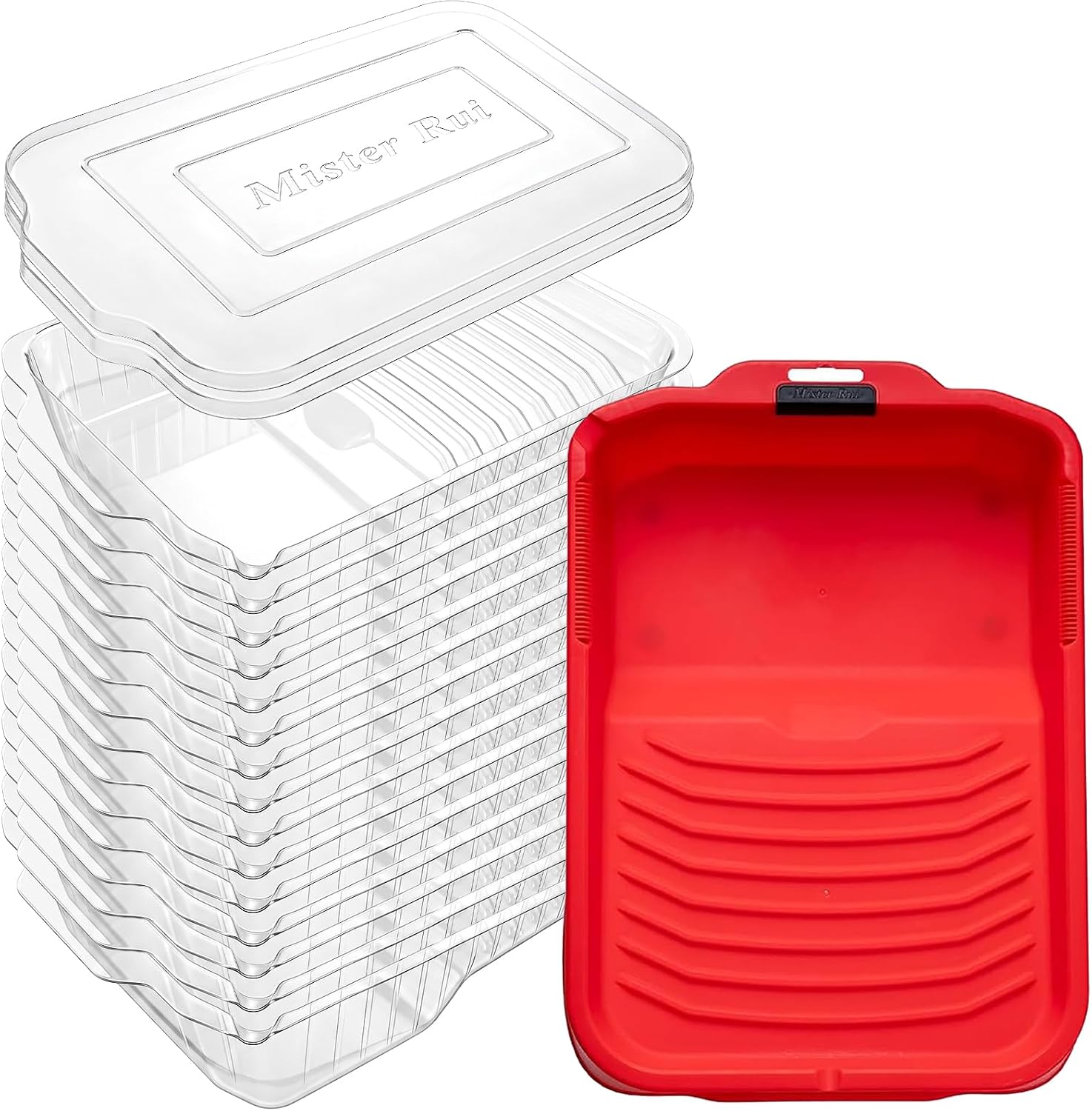 Mister Rui 18 Pack 9 Inch Paint Tray with 15 Liners & 2 Covers