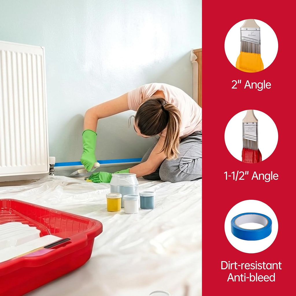 Mister Rui 20-Piece 4&9 Inch Microfiber Paint Roller Kit