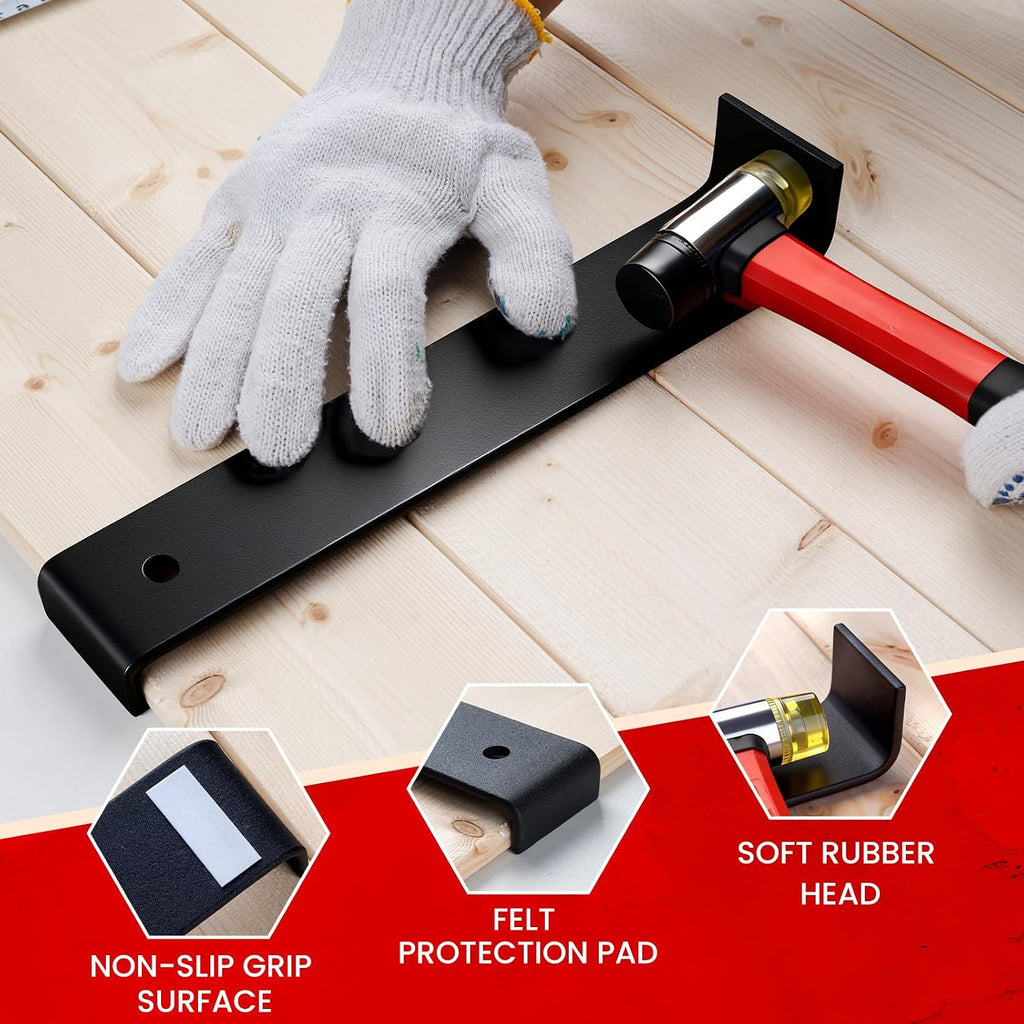 Mister Rui Floor Gap Fixer Kit for Vinyl Floors, Suction Cup & 2 Mallets