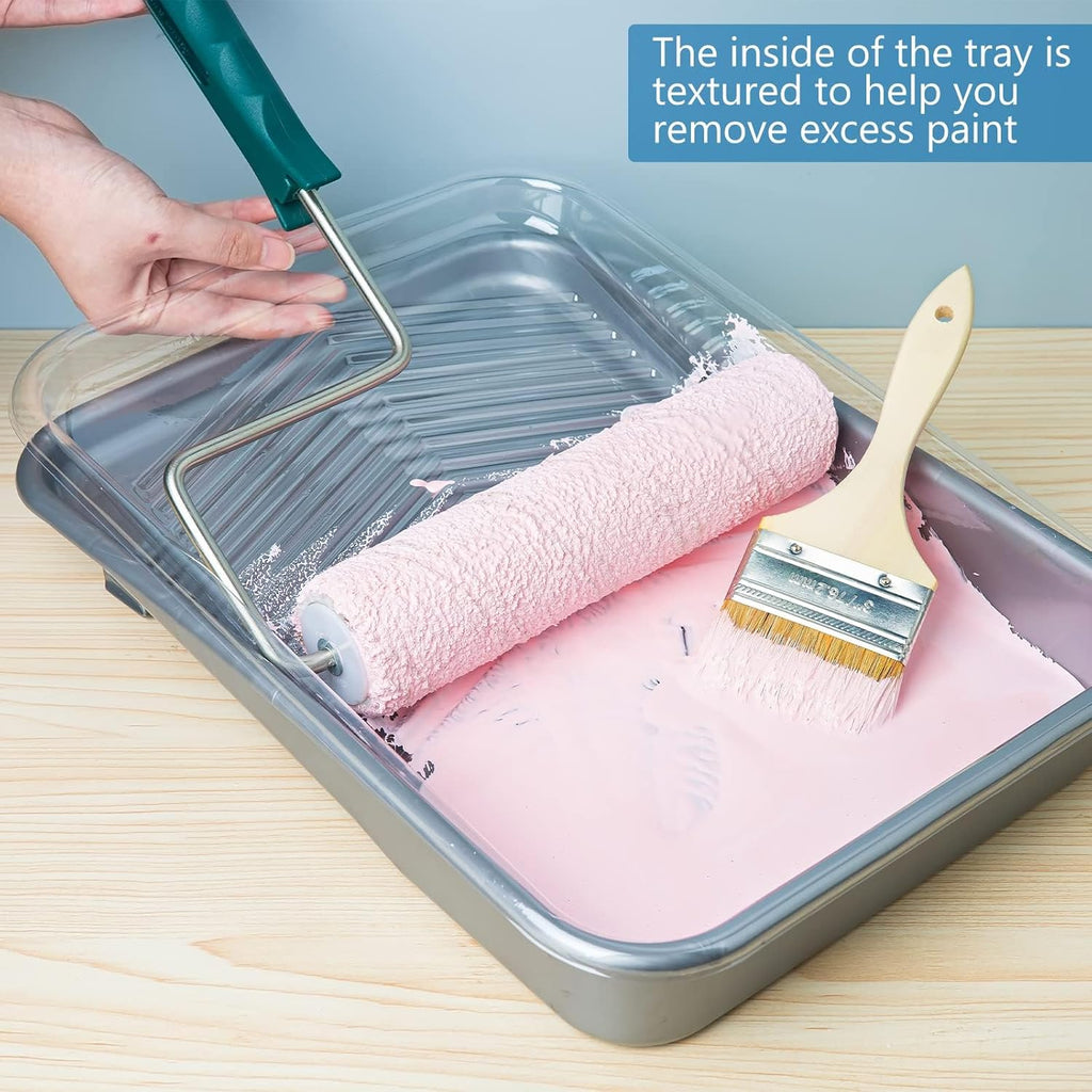 Mister Rui 9 Inch Paint Tray with Disposable Liners 11pcs