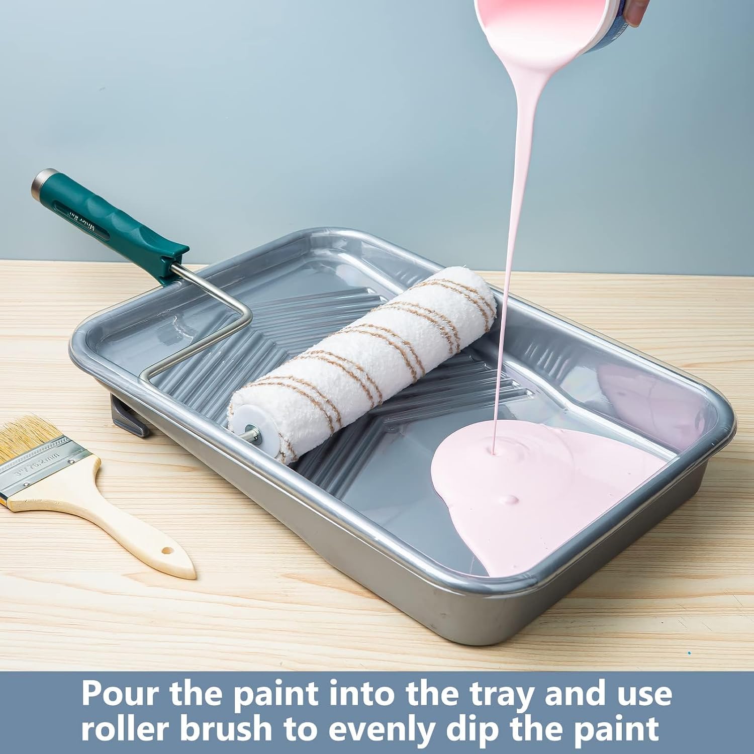 Mister Rui 9 Inch Paint Tray with Disposable Liners 11pcs