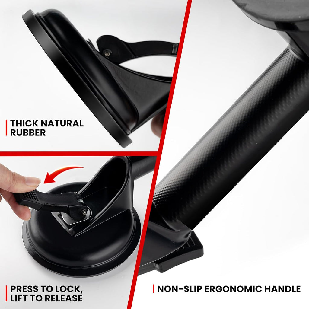 Mister Rui 2-Pack Floor Gap Fixer Tool Kit, Suction Cup & Rubber Mallet
