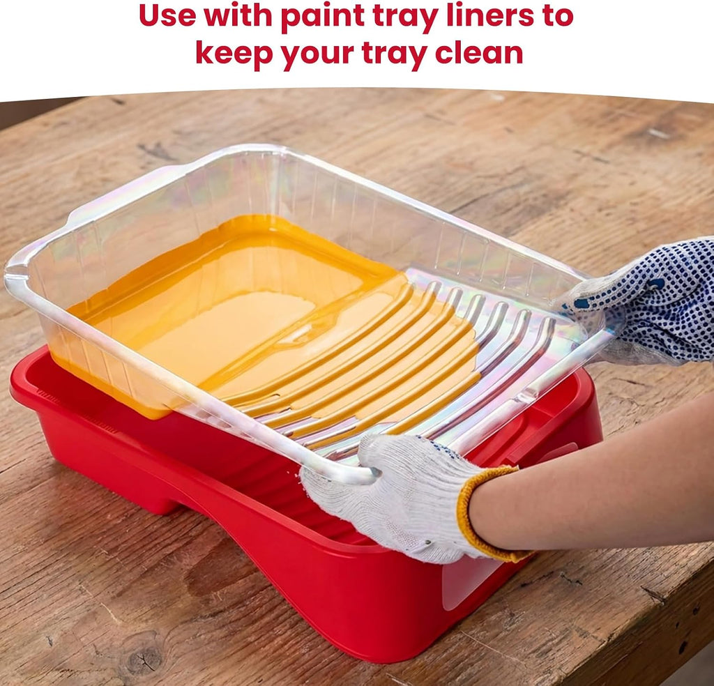Mister Rui 18 Pack 9 Inch Paint Tray with 15 Liners & 2 Covers