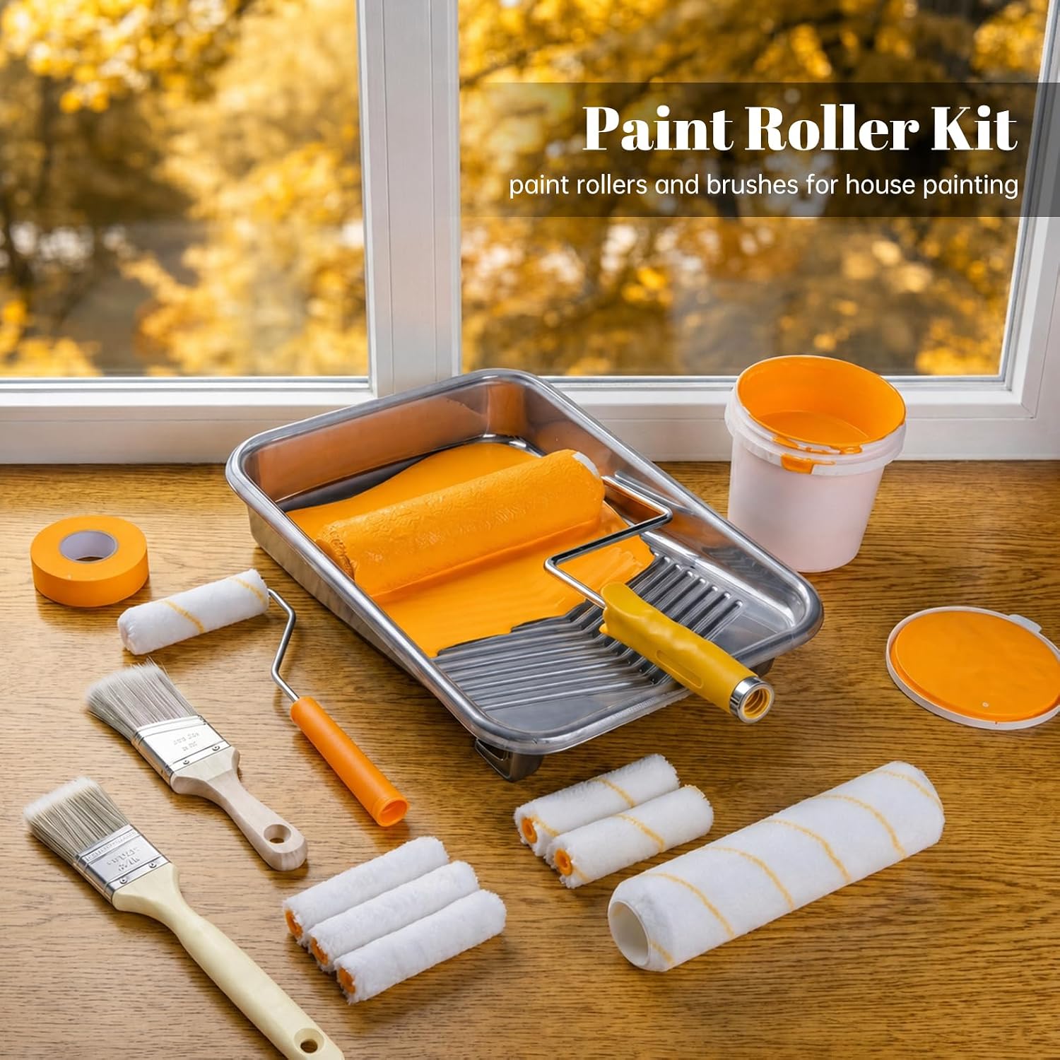Mister Rui Paint Roller Kit with Extension Pole 20 PCS