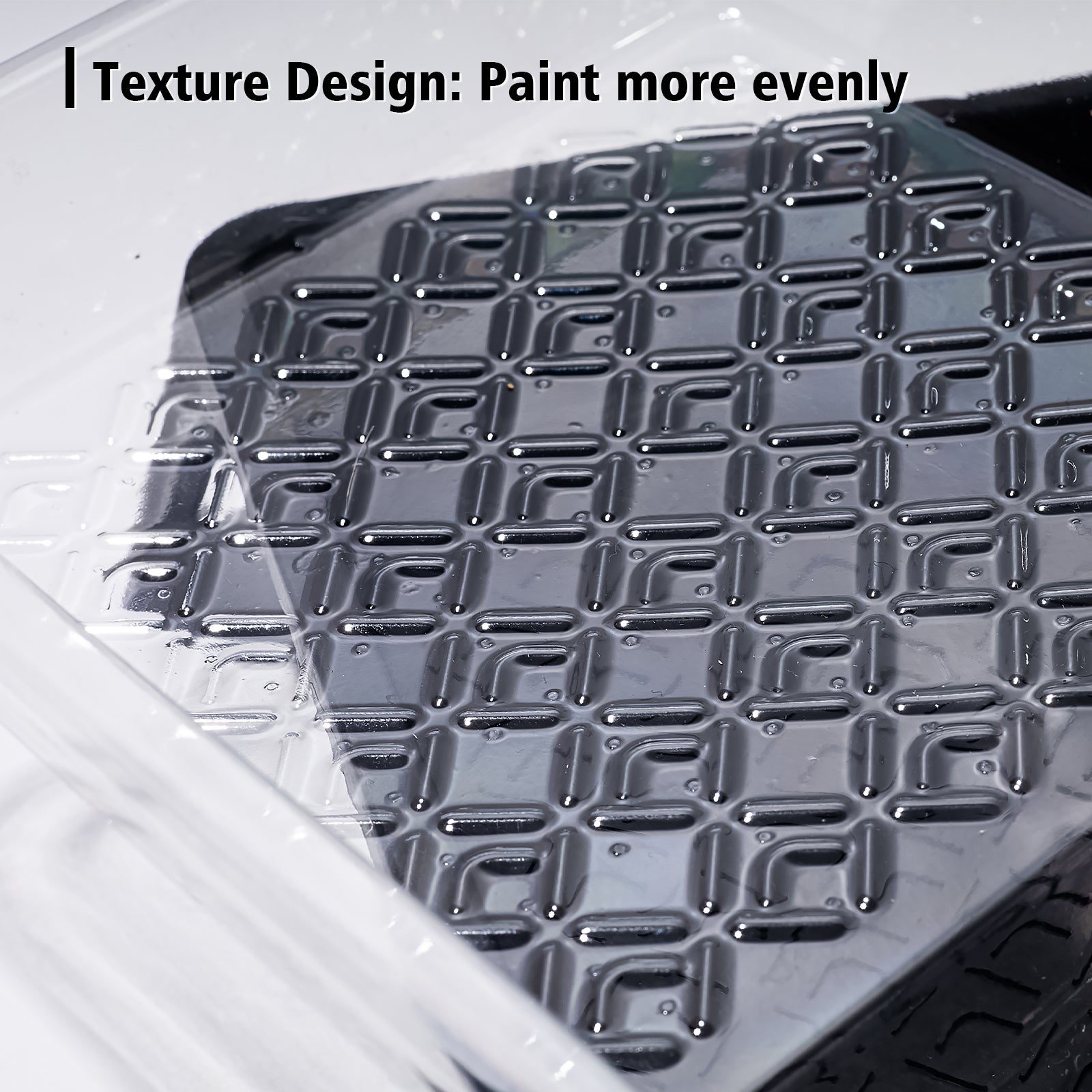 Mister Rui 5.9" Black Paint Tray Liner Set with 4" Paint Roller Frame