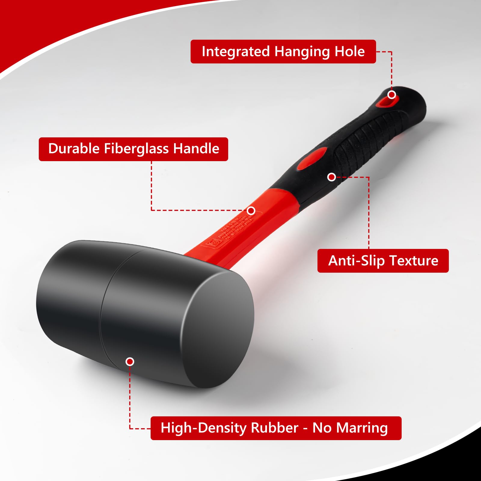 3 Pack Rubber Mallet Set (24/16/8 oz)