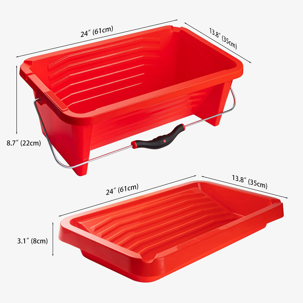 Mister Rui 23-Piece Professional 18" Paint Bucket & Tray Kit