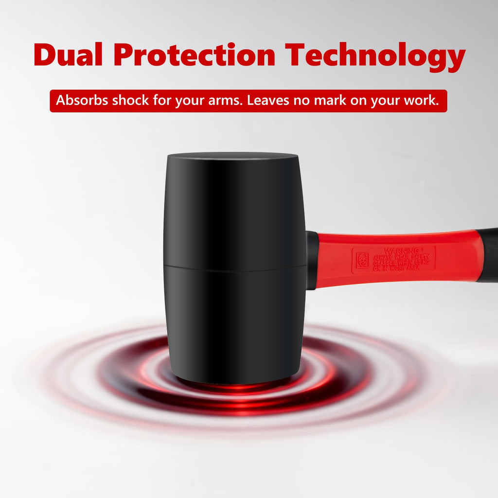 3 Pack Rubber Mallet Set (24/16/8 oz)