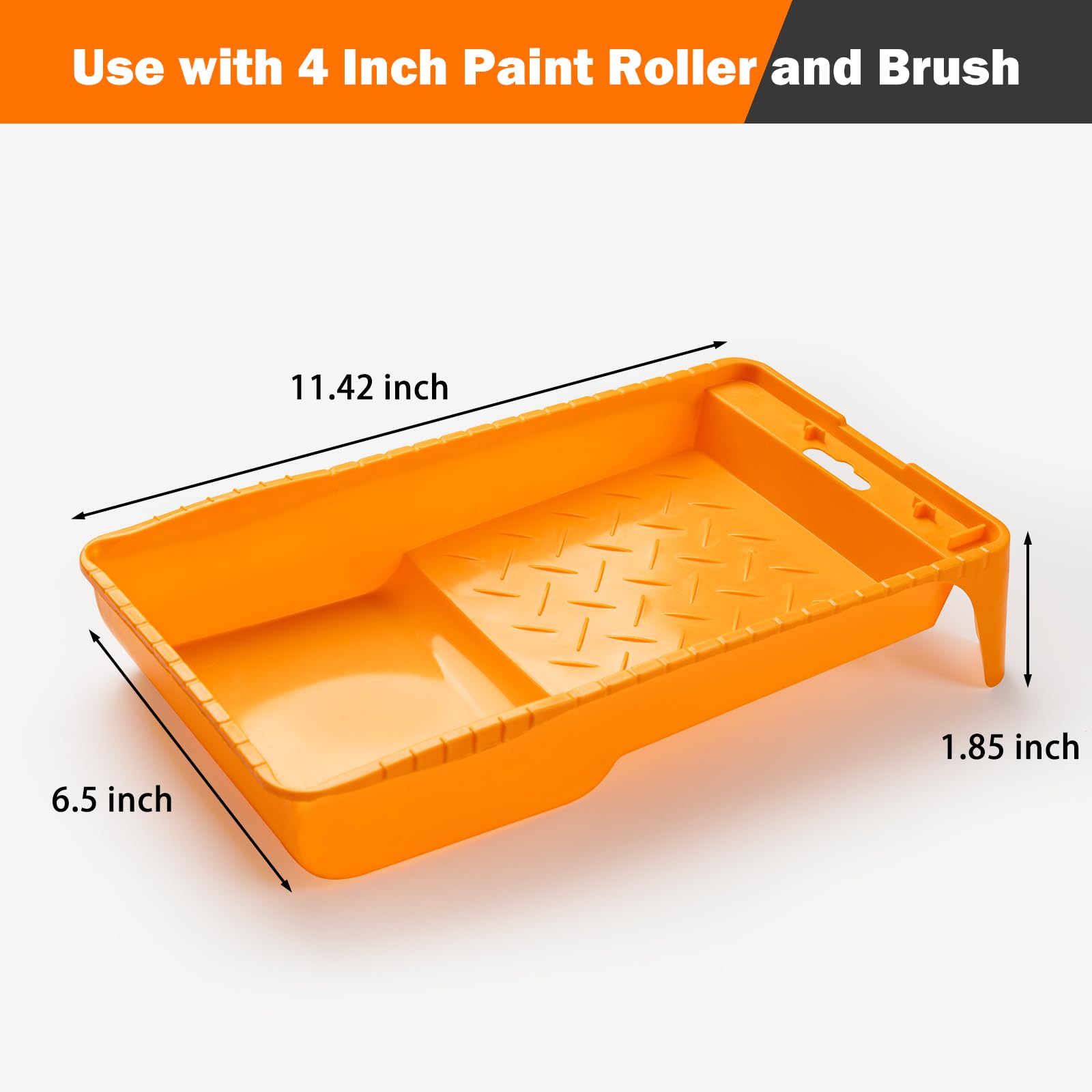 Mister Rui 4"&2" Foam & Microfiber Paint Roller Complete Kit with Paint Brush & Tray - 22 Piece