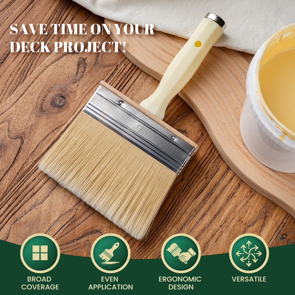 Mister Rui 5-Inch Stain & Sealer Deck Brush