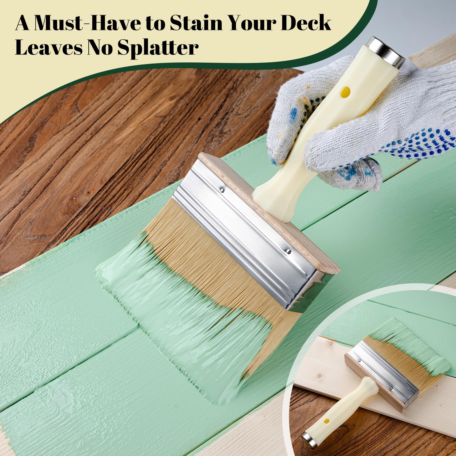 Mister Rui 5-Inch Stain & Sealer Deck Brush