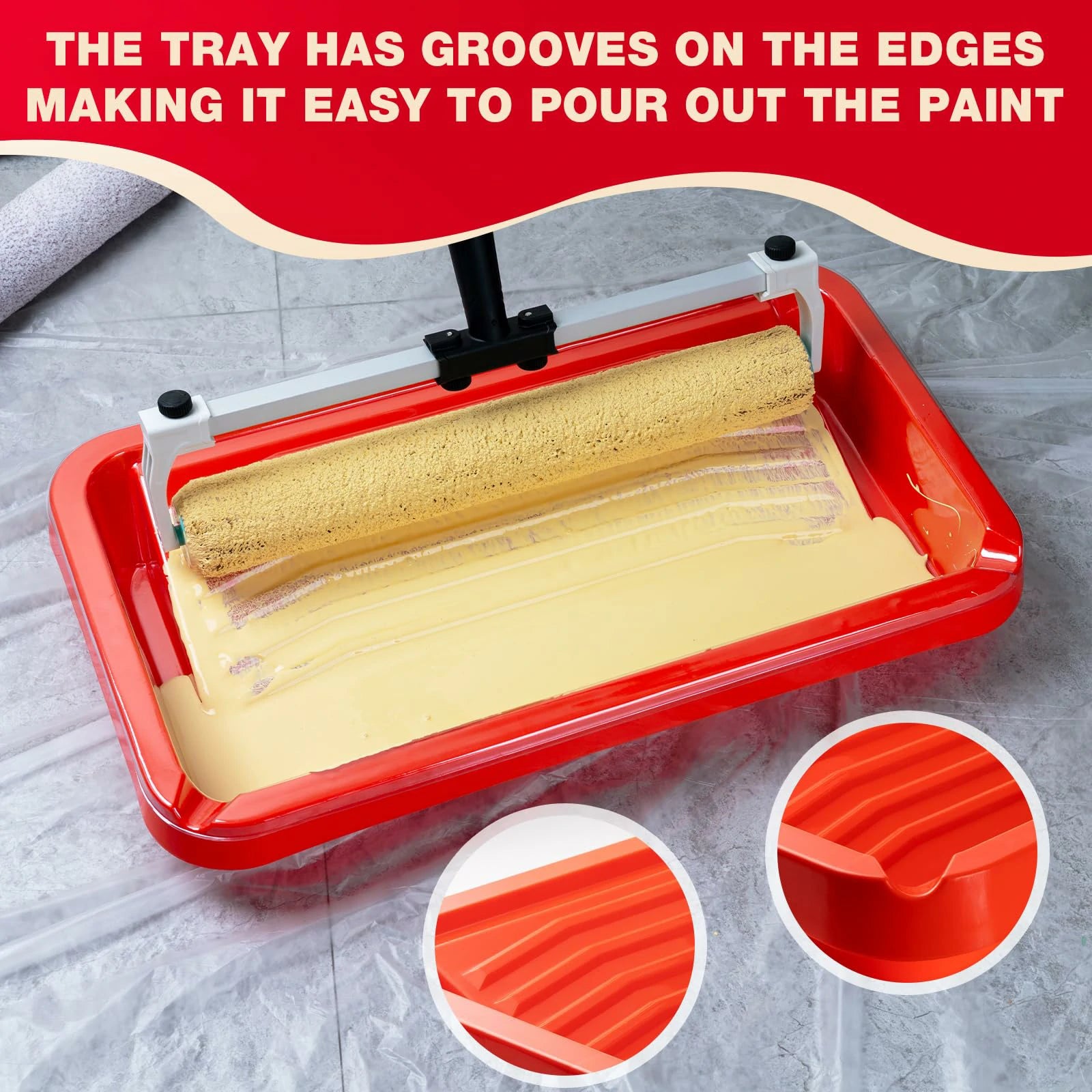 11 Piece 18 Inch Paint Roller Kit with Extension Pole