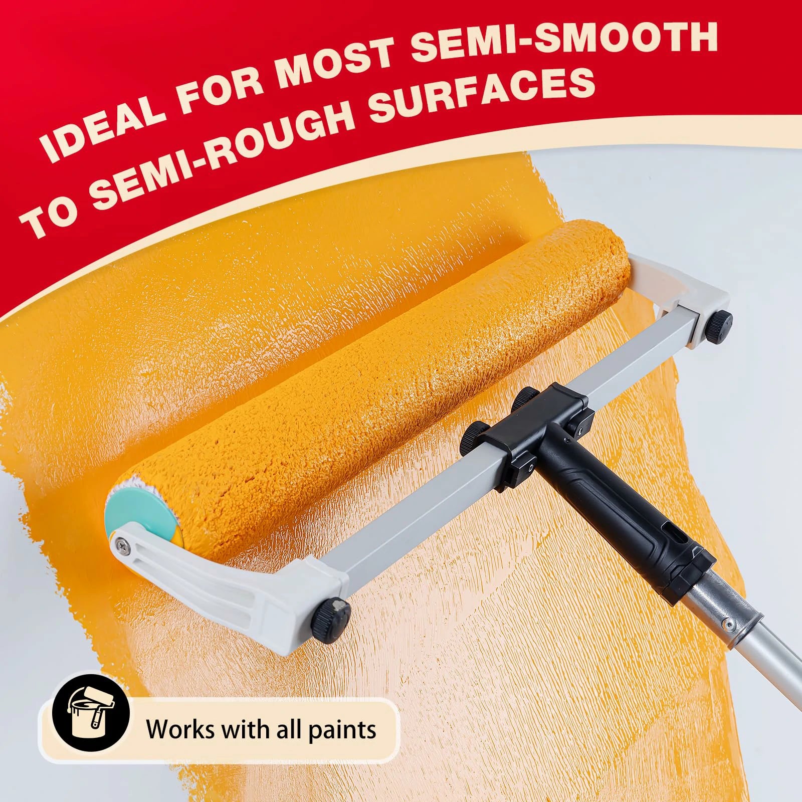 11 Piece 18 Inch Paint Roller Kit with Extension Pole