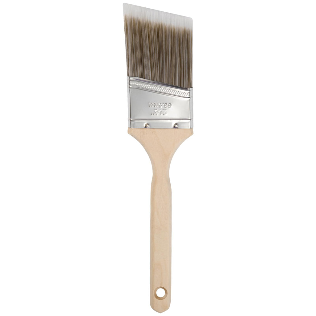 Mister Rui 3-Pack 2-Inch Angled Paint Brushes – Short Handle Sash Brushes For Trim, Cabinets, Furniture – Oil & Latex Paint