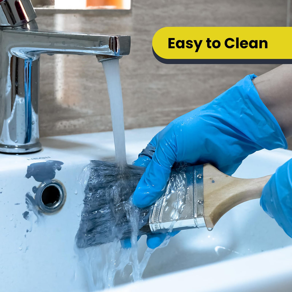 Mister Rui 2.5 Inch Angled Paint Brush Main-05 Easily clean used paint brushes in the sink