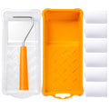 Mister Rui 2 Inch Mini Flat End Foam Paint Roller Kit - 9 Pack main-1  Paint tray set display: 6 pcs 2-inch paint roller, a 2-inch paint roller frame, a 2-inch paint tray with a liner