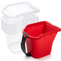 Mister Rui 4" RedPro Paint Bucket with Liner & Lid Main 01 - red paint bucket cup with 5 liners & 1 lid