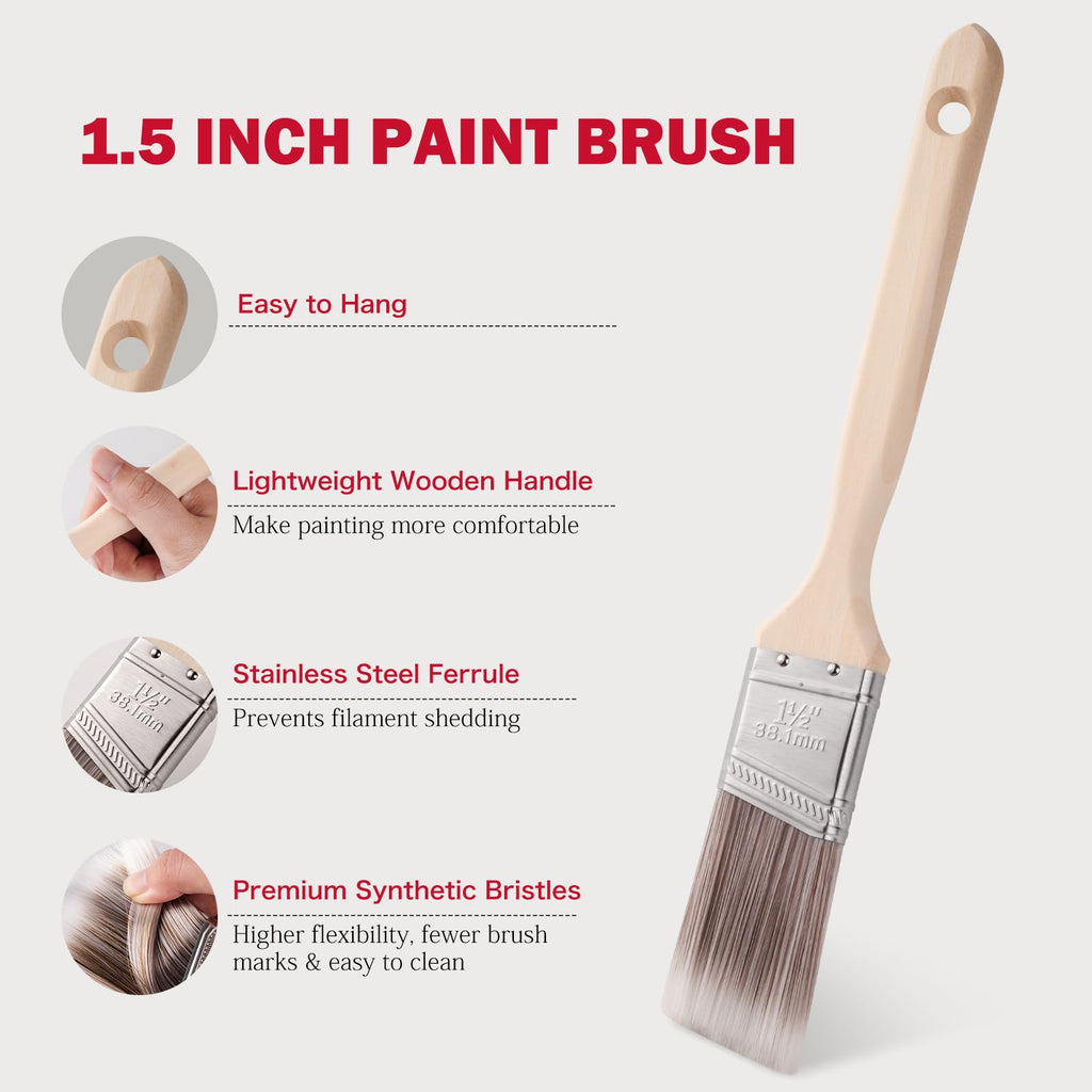 Mister Rui 4 Inch Paint Roller Kit, 12-Piece Mini Roller Set with 6 Microfiber Sleeves