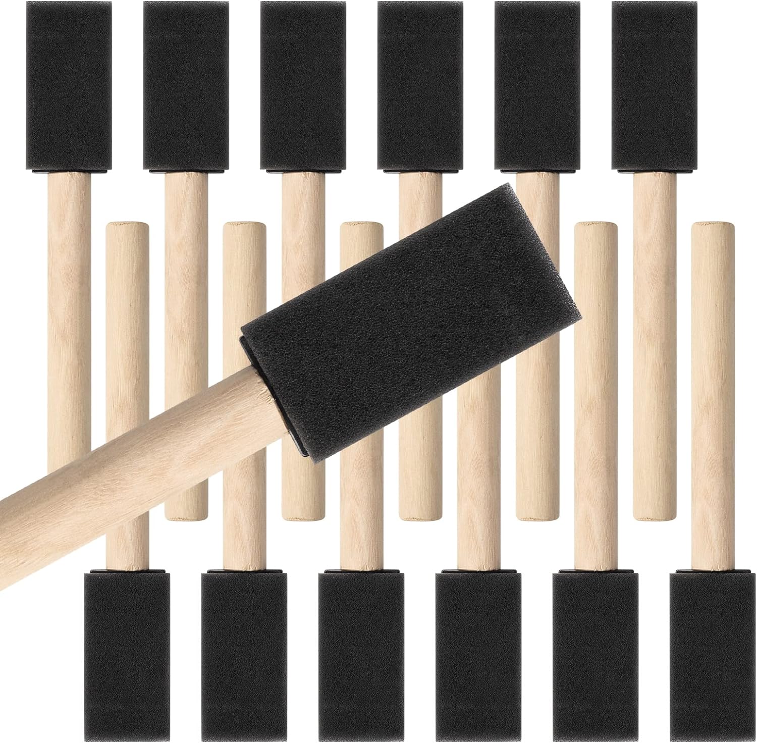 Mister Rui® 1 Inch Foam Paint Brushes - 12 Pieces - MisterRui