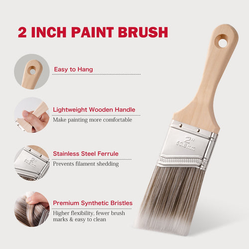 Mister Rui 2 - in Angle Short Handle Reusable Precision Cut - In Paintbrush - MisterRui