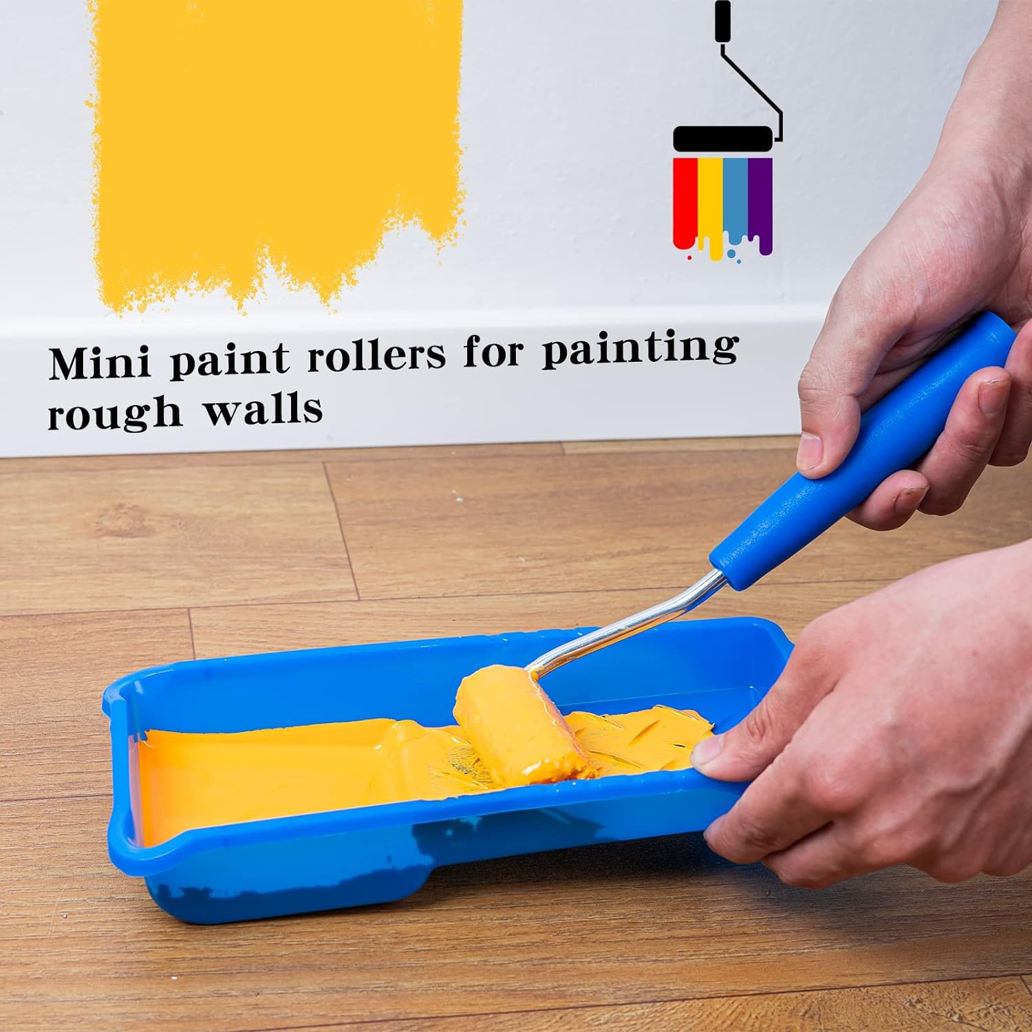 Mister Rui® 2 Inch Microfiber Paint Roller Kit - 8 Pieces - MisterRui