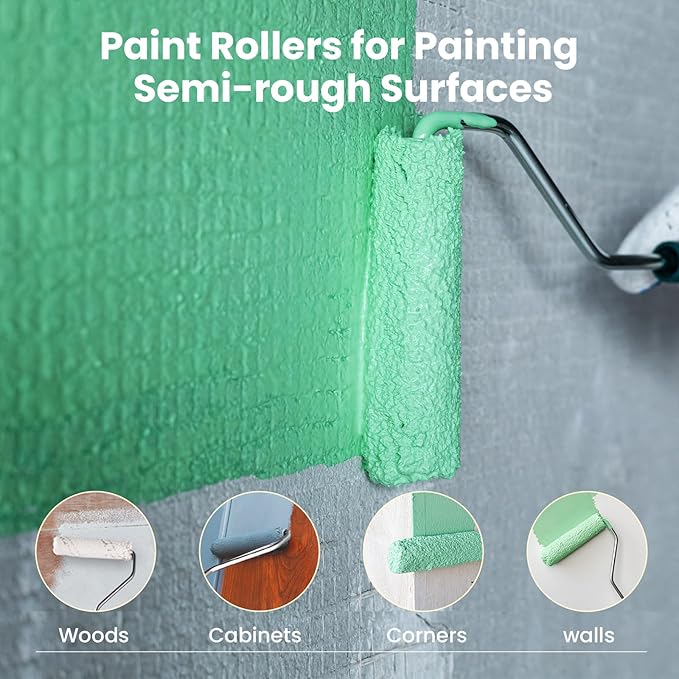 Mister Rui® 4" Microfiber Paint Roller Set(3/8 Inch Nap) - 40 Packs - MisterRui