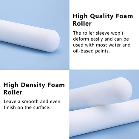 Mister Rui® 6 Inch (155MM) Foam Paint Roller Cover (Pack of 10) - MisterRui