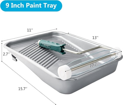 Mister Rui® 9 Inch Paint Roller Tray with Liner - 12 Pieces - MisterRui