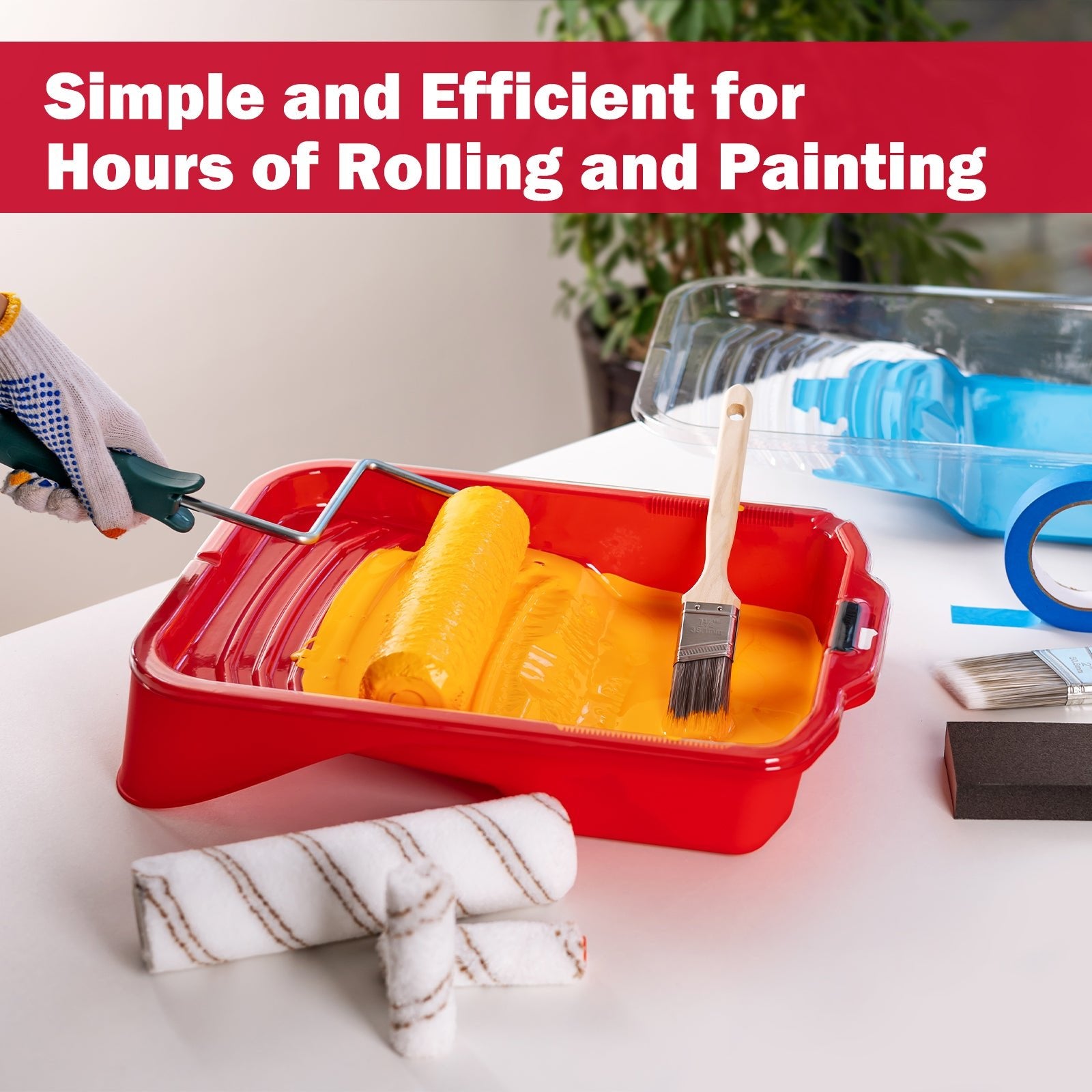 Mister Rui® 9" Paint Tray with Liners - 10 Pieces - MisterRui