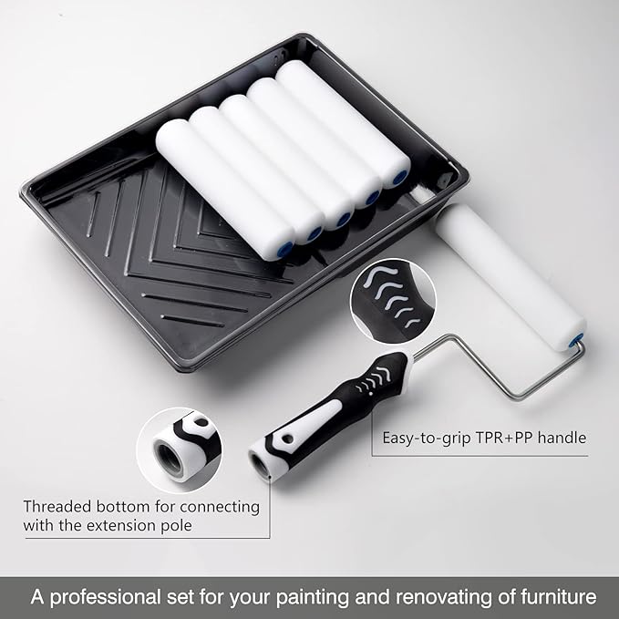 Upgraded 6 inch Metal Mini Paint Roller Frame - MisterRui